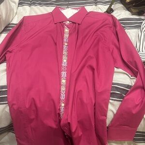 Robert Graham Fuchsia Button Down Shirt